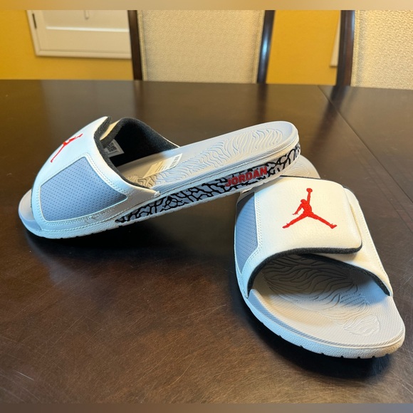 Nike Other - New Nike Air Jordan Hydro 3 White Cement Slides Sandals